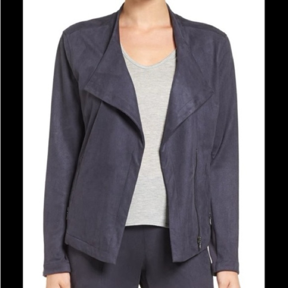 Nic + Zoe Faux Suede Moto Jacket
